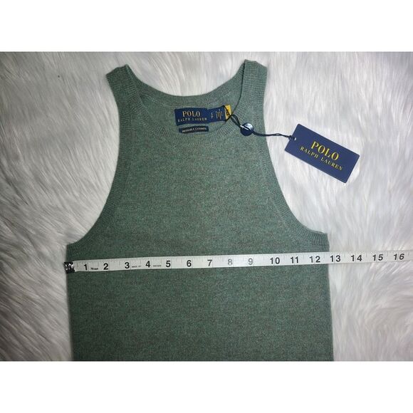 NWT|Polo Ralph Lauren 100% Cashmere Lovette Heather Tank Top, SMALL - Picture 7 of 10